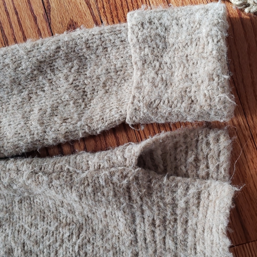 Club Monaco Tan Nubby Textured Sweater | Small - Picture 4 of 4